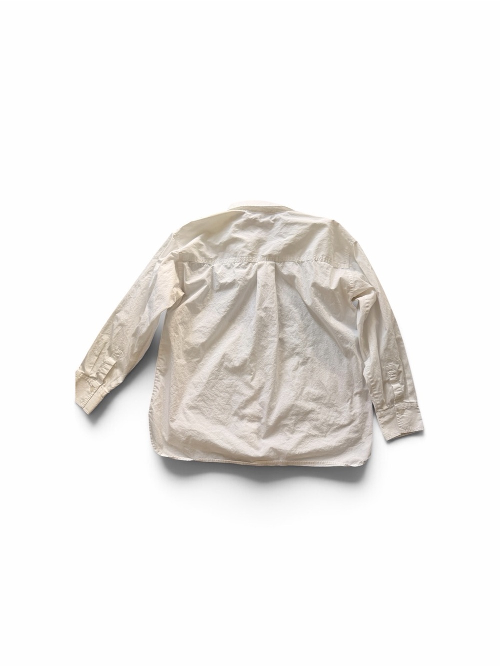 Karl Lagerfeld White 100% cotton Button-Down Shirt with Black Diagonal Graphic - Picture 3 of 5